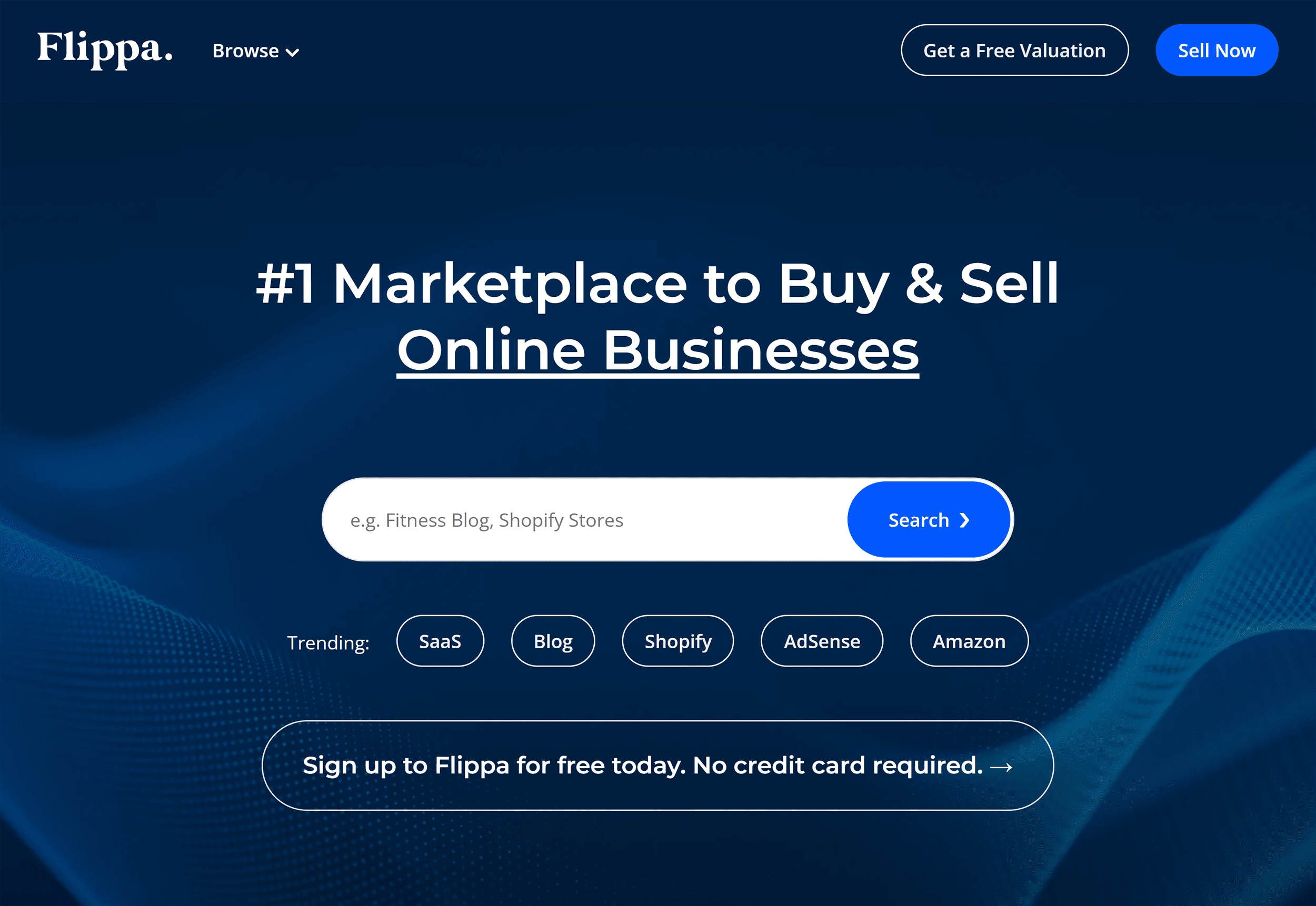 Flippa – Homepage