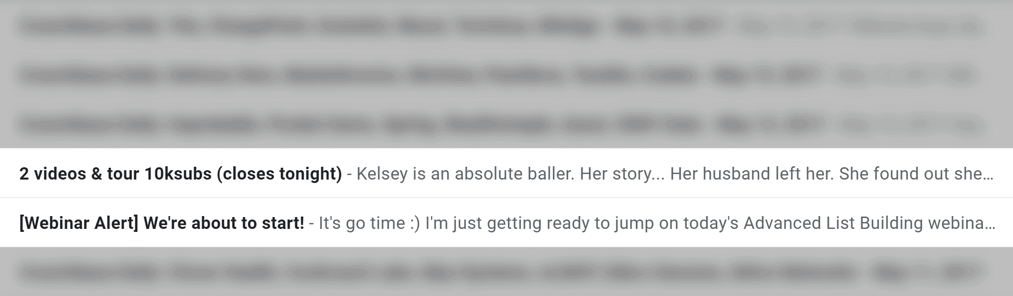 Enticing emails