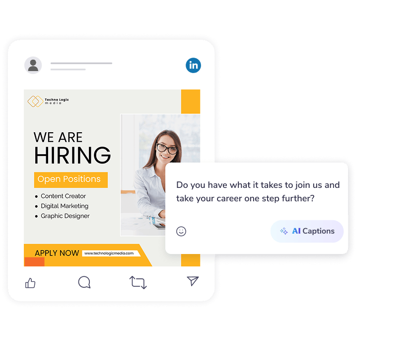 How to schedule, publish and track posts with the PosterMyWall LinkedIn post scheduler