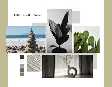  moodboard  plant pebble