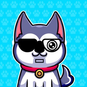 Cool cartoon cat with shades on blue backdrop | NFT Maker