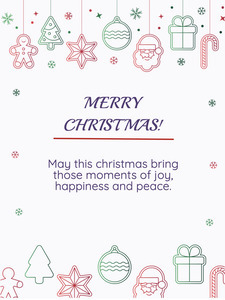 Festive Christmas card adorned with tree  extras | Christmas Poster